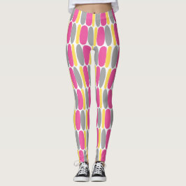 Leggings de Formas Coloridas de Padrão Multicolori