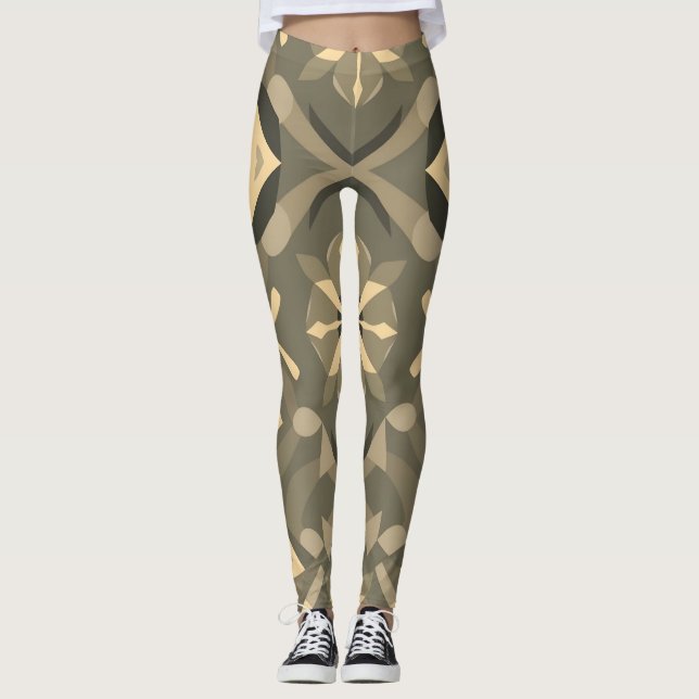 Leggings de Formas Geométricas - Na moda Patte sem (Frente)