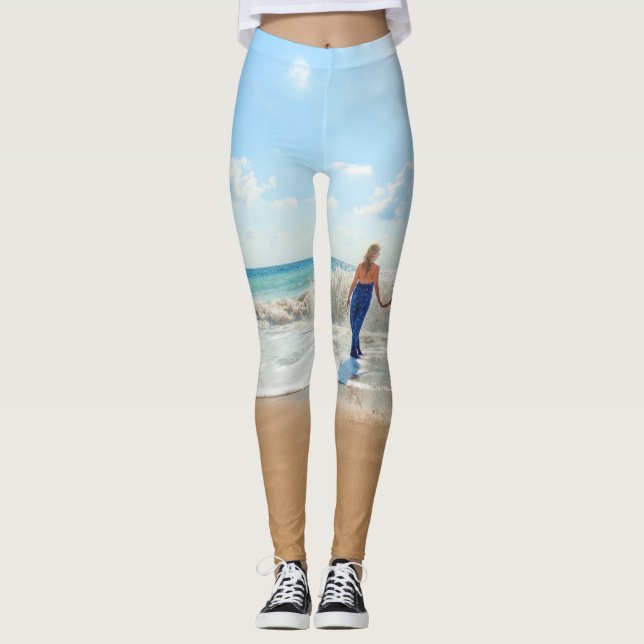 Leggings de Foto Personalizadas Seu Próprio Design (Frente)