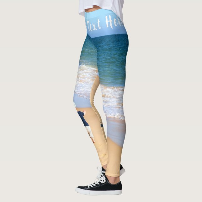 Leggings de fotos personalizadas com fotos e texto (Esquerda)