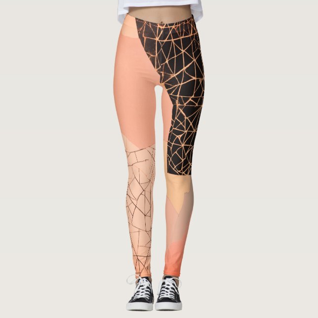 Leggings de Fragmentos Inspirados em Riso (Frente)