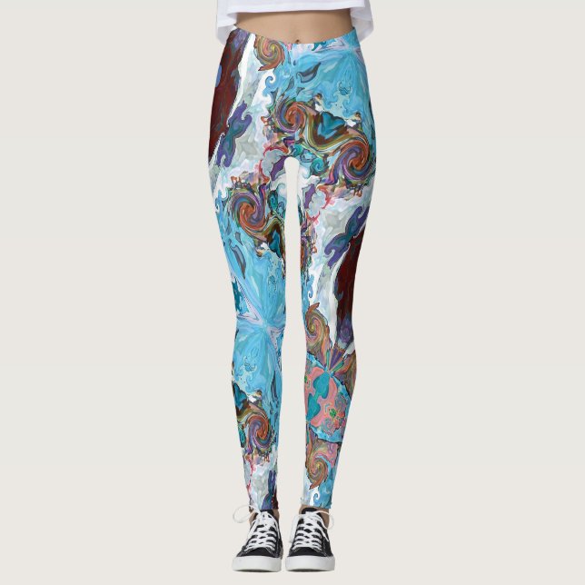 Leggings de Frutas Vermelhas Corações de Conto de  (Frente)