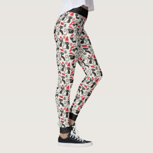 Leggings de Gato Preto de Natal