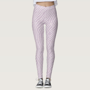 Leggings de Ginásio com Estampa de Linha Ondulada