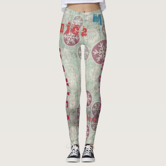 Leggings de Girls de Nome Personalizado (Frente)