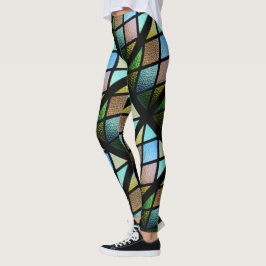 Leggings de Glas Manchadas - Leggings Geométricas