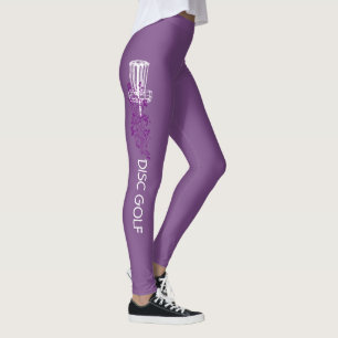 Leggings de golfe de disco roxo