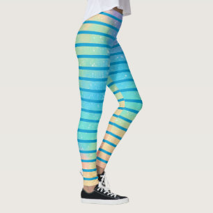 Leggings de gradação de Pastel do Arco-Íris Suave