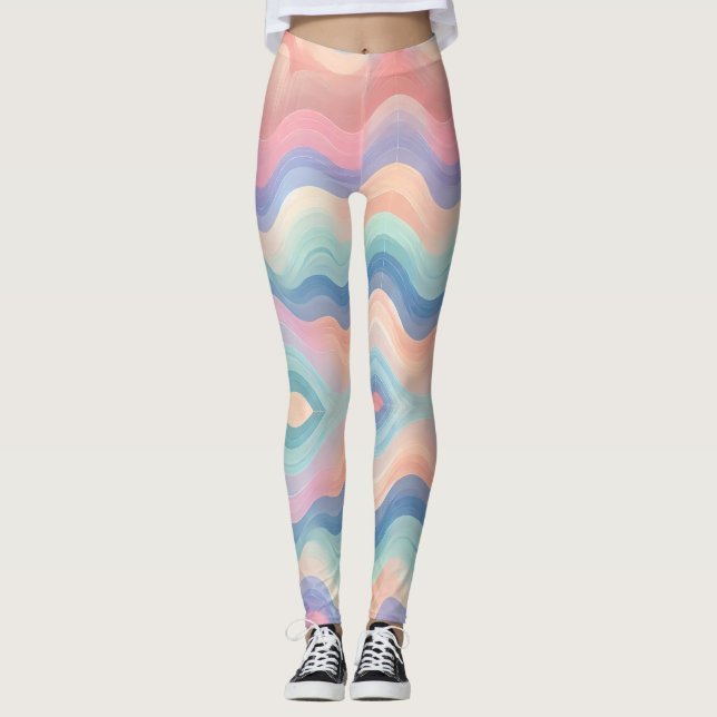 Leggings de gradiente de Dreamy Pastel (Frente)
