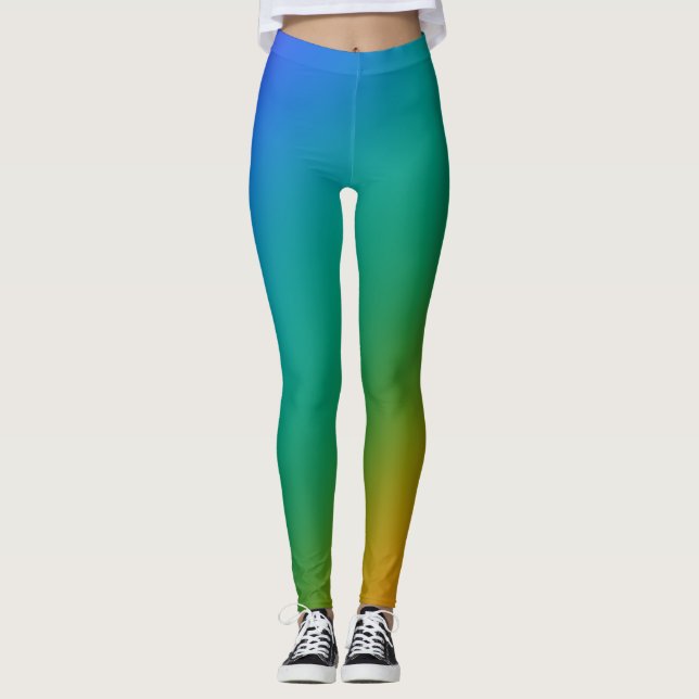 Leggings de gradiente de tons de joias (Frente)
