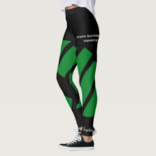 Leggings de grupos verdes escuros/de clubes com Sh