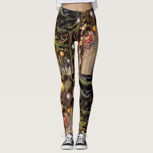Leggings de guindaste natalino