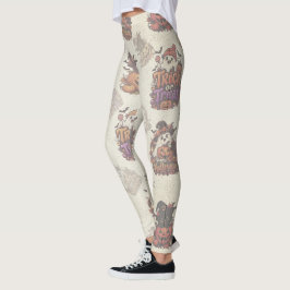 Leggings de Halloween com Fantasmas Fofos para Dia