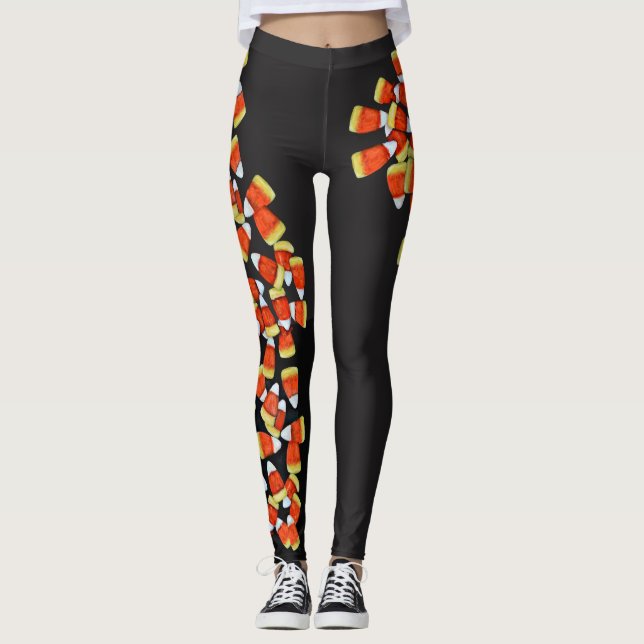 Leggings de Halloween com milho doce (Frente)