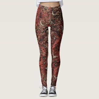 Leggings de Halloween com Morcegos Prateados e Lua
