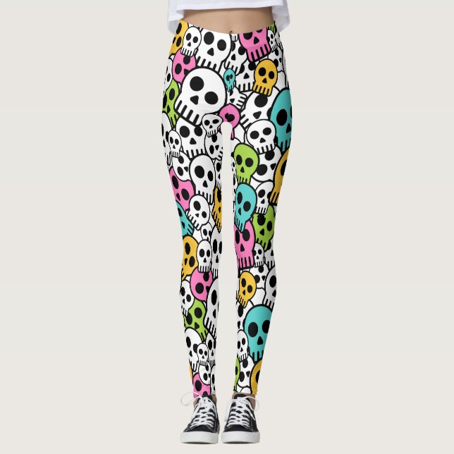 Leggings de Halloween de Skulls (Frente)