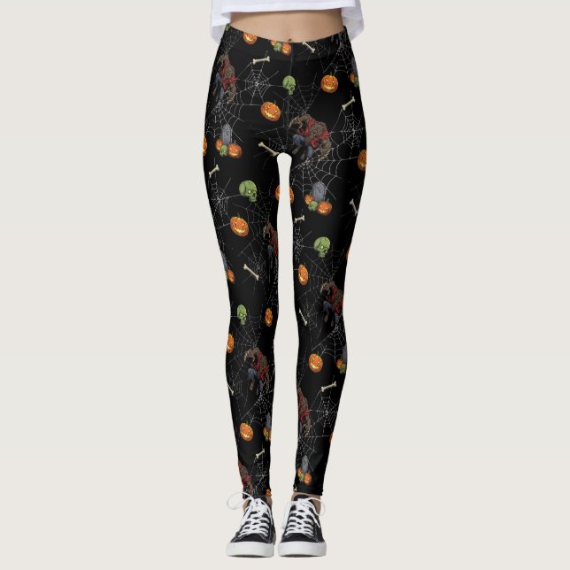 🐺 Leggings de Halloween do lobisomem 🎃 💀 (Frente)