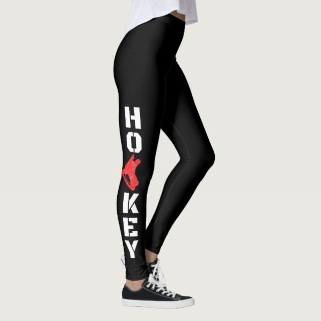 Leggings de hóquei no gelo - skate vermelho (Direita)
