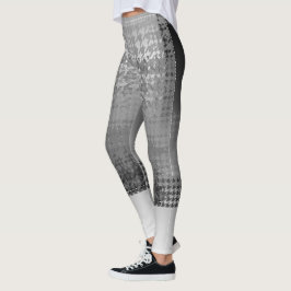 Leggings de Houndstooth E Capri Corte