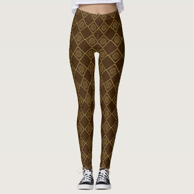 Leggings de Ícones de Ação de Graças (Frente)