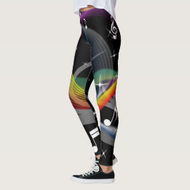 Leggings de Ilustração de Música