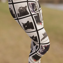 Leggings de Imagens de Pet com Moldura de Colagem