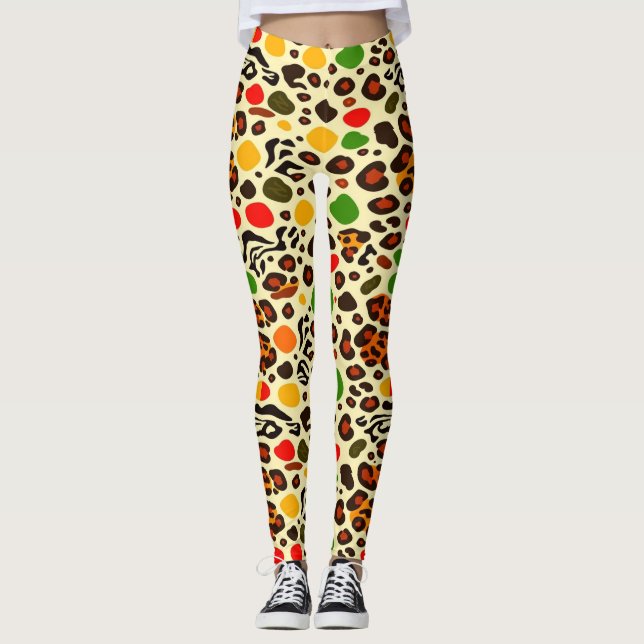 Leggings de impressão animal (Frente)