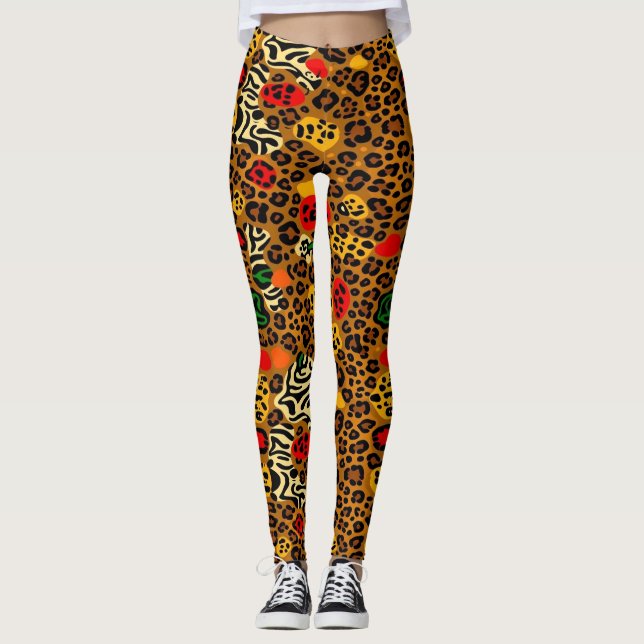 Leggings de impressão animal (Frente)