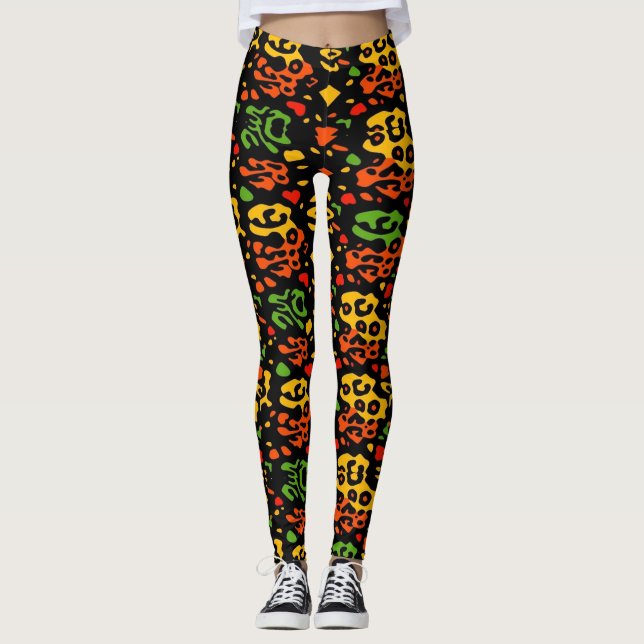 Leggings de impressão animal (Frente)