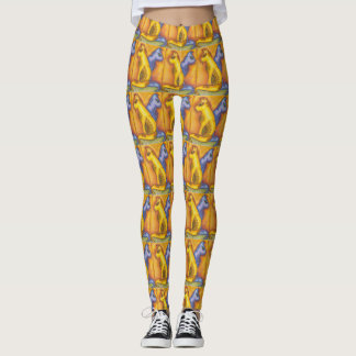 Leggings De Impressão Cat Com Arte Colorida De Gat