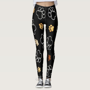 Leggings de Impressão da Pata