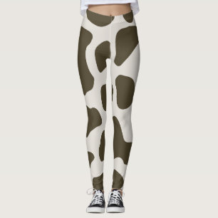 Leggings de impressão de animais vermelhos