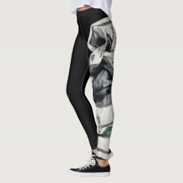 Leggings de Impressão de Dinheiro de Streetwear