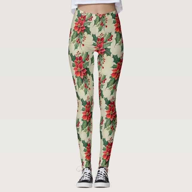 Leggings de Impressão de Natal (Frente)