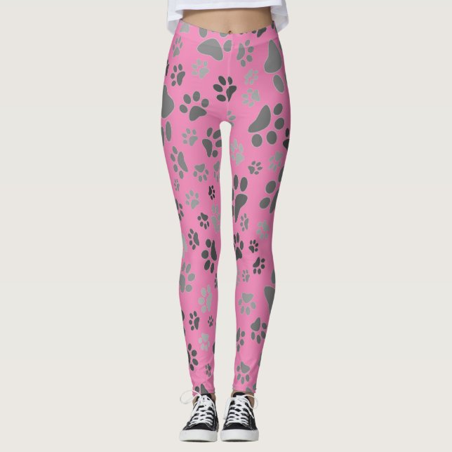 Leggings de Impressão de Paw para Damas (Frente)