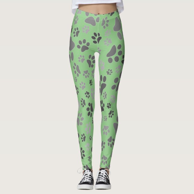 Leggings de Impressão de Paw para Damas (Frente)