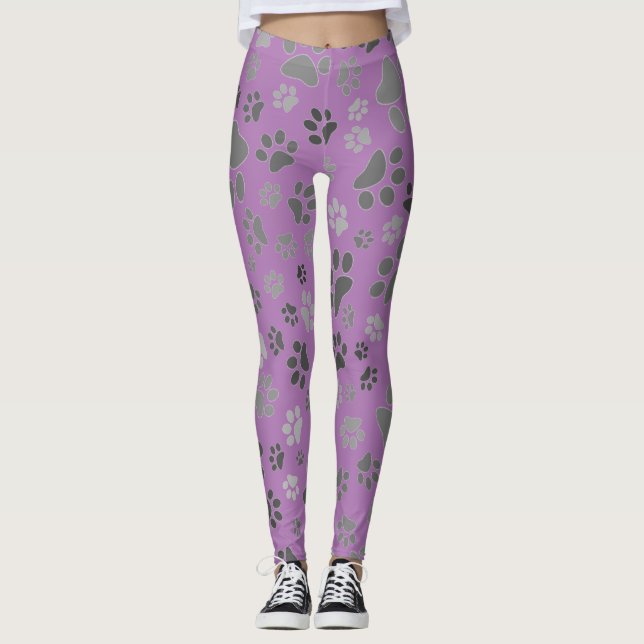 Leggings de Impressão de Paw para Damas (Frente)