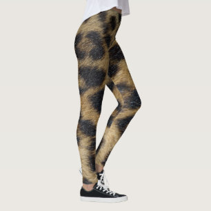 Leggings de Impressão de pele de Leopard