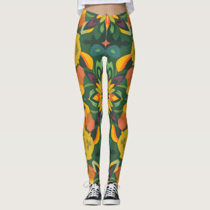 Leggings de Impressão digital vibrantes - orgânico