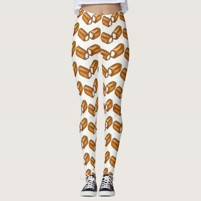 Leggings de Impressão do bolo de lata com creme (Frente)