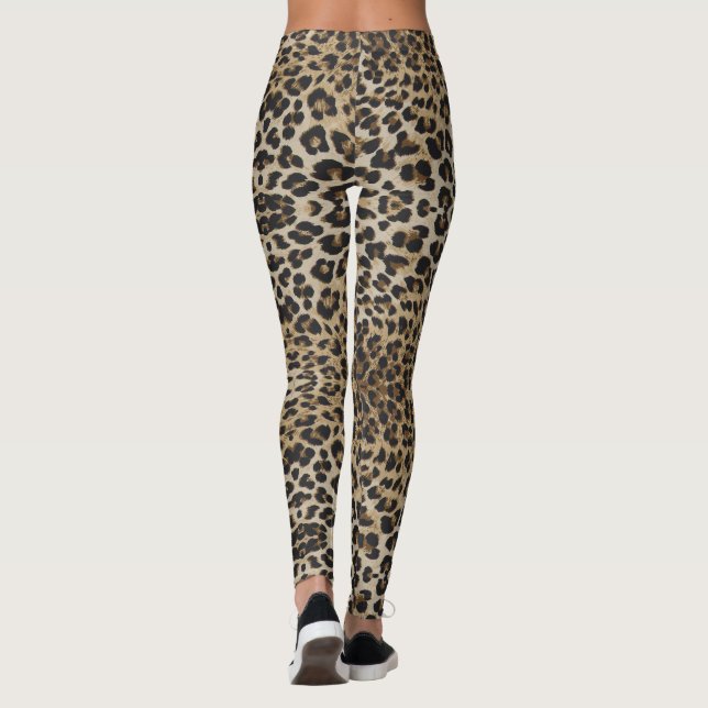 Leggings de impressão do Funky Leopard (Verso)