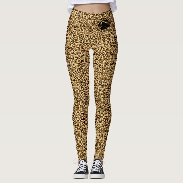 Leggings de impressão em animais com logotipo pret (Frente)