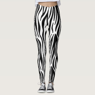 leggings de impressão zebra