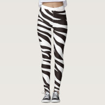 Leggings de Impressão Zebra
