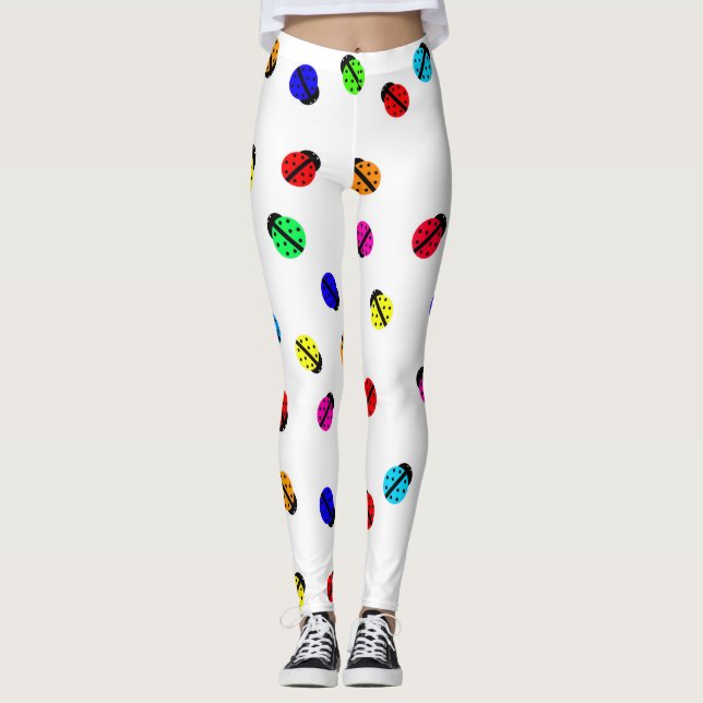 Leggings de insetos multicoloridos (Frente)