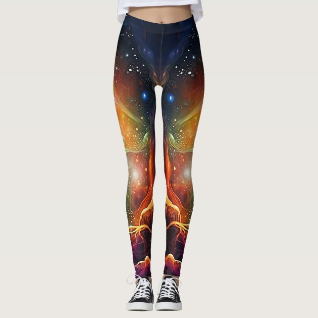 Leggings de ioga personalizadas com chakras (Frente)