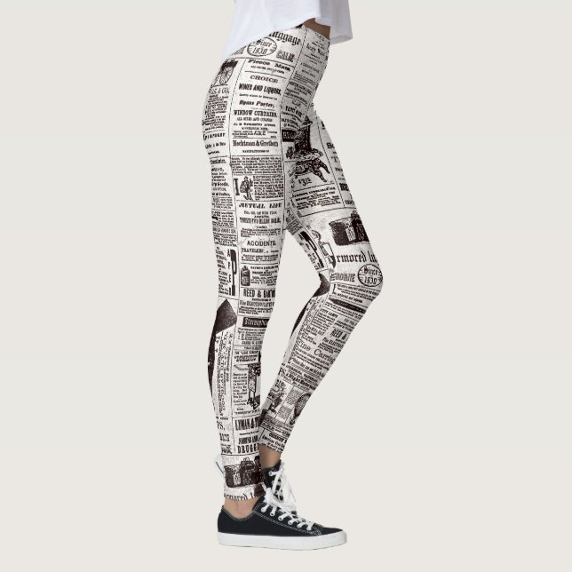 leggings de jornais de textura (Direita)