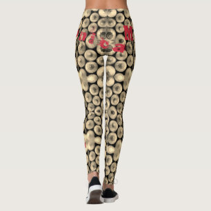 Leggings de Lápis Amarelo de Nome Personalizado