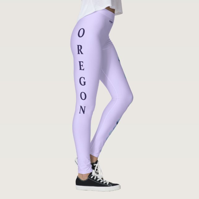 Leggings de Lavanda do estado do Oregon (Direita)