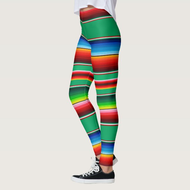 Leggings de Listras Mexicanas Zarape Serape (Esquerda)